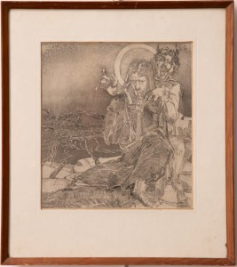 Malarz nieznany Kuszenie Chrystusa, XX w.