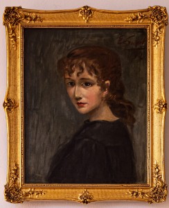 Portret dziewczyny w ciemnym stroju, XIX/XX w.