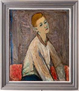 Maksymilian Stratanowski (1913-1987) Portret chłopca w białym swetrze, ok. 1960 r..