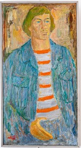 Maksymilian Stratanowski (1913-1987) Portret młodzieńca w błękitnej kurtce, ok. 1960 r.