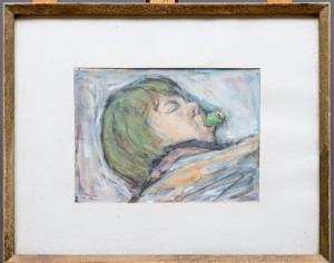 Maksymilian Stratanowski (1913 - 1987) Portret śpiącego dziecka 