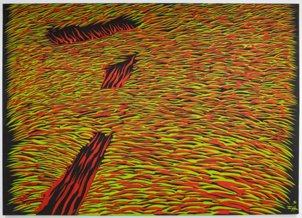 "Płonące zboże" z cyklu "Żywioły", Andrzej Fogtt, 1990