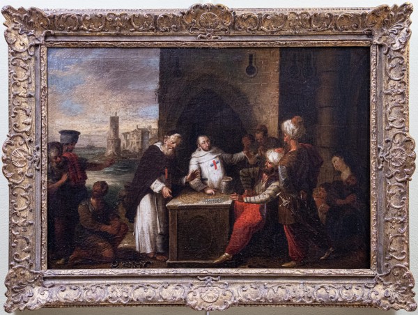 Scena wykupu jeńców   przez Zakon Trójcy Świętej (Trynitarzy) z rąk Maurów,  XIX w.