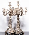 Para srebrnych kandelabrów rokokowych, Niemcy XIX w.