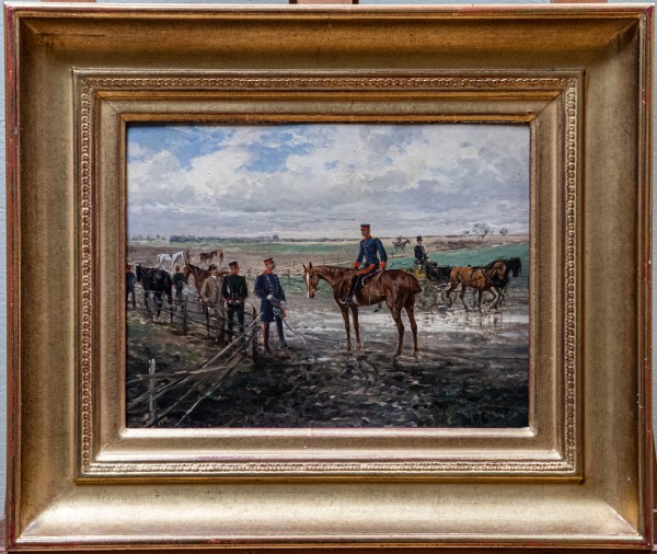 Jan Władysław Chełmiński (1851-1925) W stadninie, ok. 1900 r