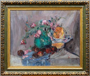 Włodzimierz Terlikowski (1873-1951), Kwiaty w zielonym wazonie