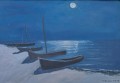 Stanisław Straszkiewicz (1870-1925) Łodzie i księżyc, ok. 1920 r.