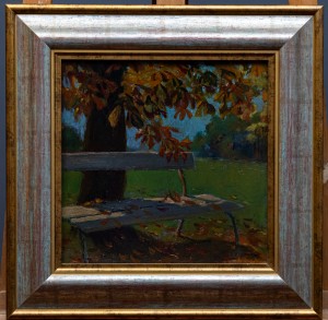 Stanisław Janowski (?) (1866-1942), "Ławka pod kasztanowcem", 1928