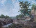 Adam Wiktor Malinowski (1852-1932), "Pejzaż z wędrowcem", ok. 1890 r.