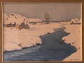 Marian Szczerbiński (1900-1981), "Pejzaż zimowy z rzeką", 1932 r.