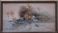 W Obroński , "Pejzaż z łódkami",  1900 r.