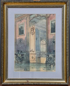 Władysław Stachowicz, "Wnętrze pałacu w Wilanowie"