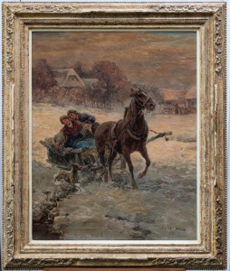 „Zimowy zaprzęg” wg Alfreda Wierusza Kowalskiego , 1942 r.