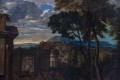 Pieter van Bredael (1629-1719), Kermis z targiem i przedstawieniem teatralnym  przed starożytnymi ruinami