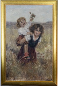 Malarz nierozpoznany, XX w. Na kwietnej łące, 1913 r.
