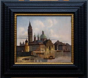 Karl Kaufmann (1843-1905) Wenecja, fragment miasta z kościołem San Giorgio Maggiore