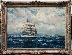 Michael Zeno Diemer (1867 - 1939) Kliper na pełnym morzu
