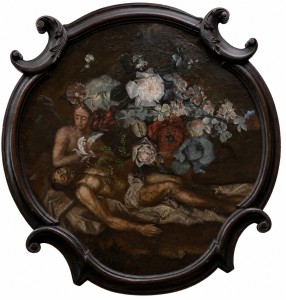 Malarz nierozpoznany , Niderlandy XVIII/XIX w. Martwy Chrystus, opłakiwany przez anioła? 