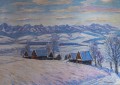 Michał Maksymilian  Rekucki, (1884-1971) Pejzaż zimowy z widokiem na Tatry, XXw. 