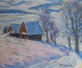 Michał Maksymilian  Rekucki, (1884-1971) Pejzaż zimowy z widokiem na Tatry, XXw. 