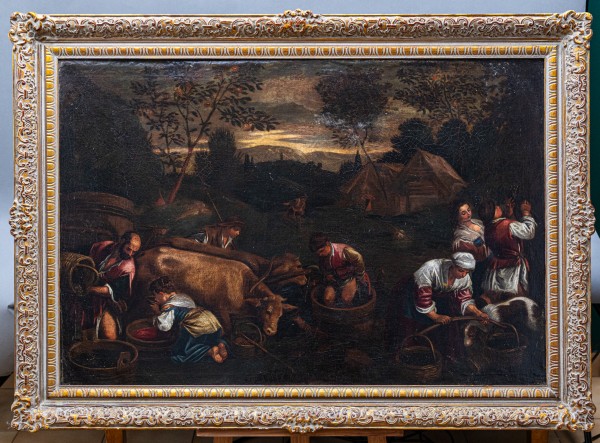 Francesco Bassano? 1549-1592) Zwożenie i deptanie winogron, XVI w.
