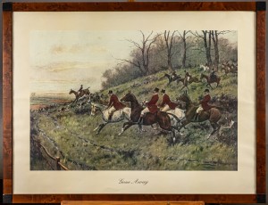 Reprodukcja obrazu George Wright’a (1860-1942) Goneaway, (foxhunting – pogoń za lisem)