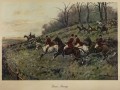 Reprodukcja obrazu George Wright’a (1860-1942) Goneaway, (foxhunting – pogoń za lisem)