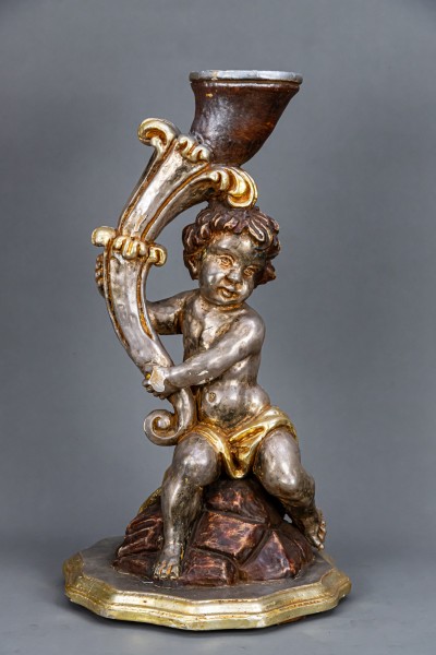 Kandelabr z puttem, XIX w.