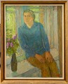 Maksymilian Stratanowski (1913-1987) Portret mężczyzny w niebieskiej koszuli
